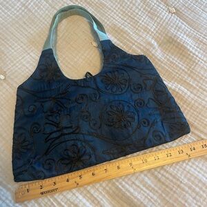 Evening Tote | Blue Silk